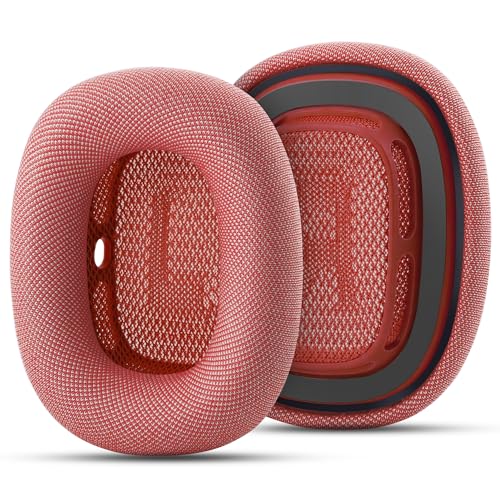 Image of Replacement Ear Cushions for Apple AirPods Max 1 & 2 Upgraded Memory Foam Pads with Durable Fabric,Sound Insulation and Noise Reduction,Strong Magnetic Fit,Sweat-Resistant, Breathable Comfor(Pink)