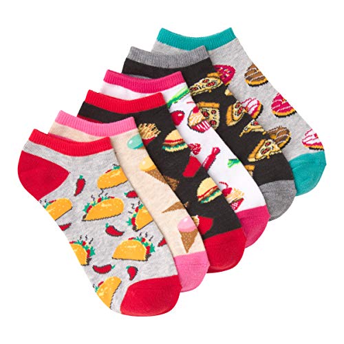 Image of K. Bell women's Fun Food & Drink Low Cut Socks - 6 Pairs - Cool & Cute Novelty Gifts
