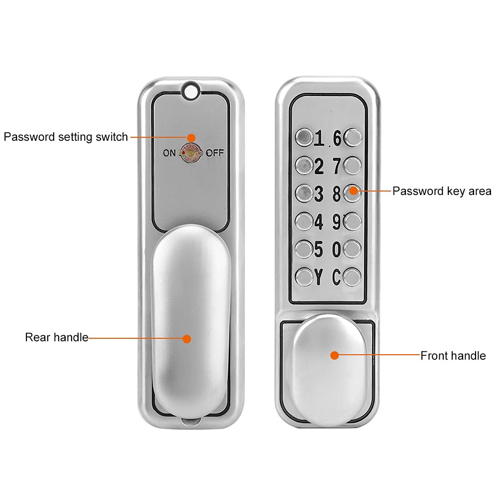 Blocco Password Meccanico, Materiale in Lega di Zinco, Lucchetto a Combinazione 1-11 Cifre, Impermeabile, Non Necessita di Alimentazione a Batteria, Funzionamento Semplice,
