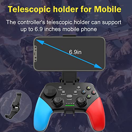 Wireless Game Controller für iOS/Android/PC, arVin Mobile Gamepad für SamsungGalaxy, iPhone 14, iPhone 13 pro max, Huawei, OPPO, Realme, Motorola, TCL, OnePlus, Google-COD Mobile