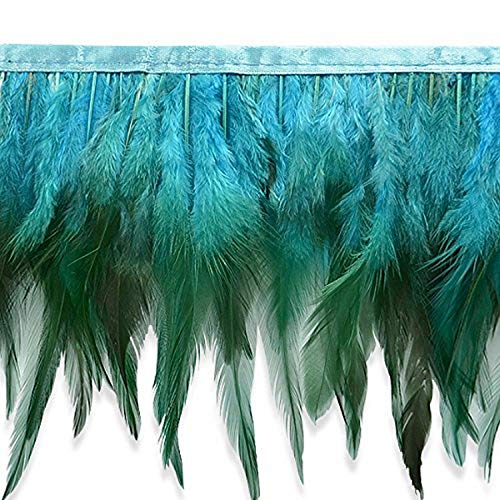 Expo International Jaylo Feather Fringe Trim Embellishment, 5-Yard, Turquoise
