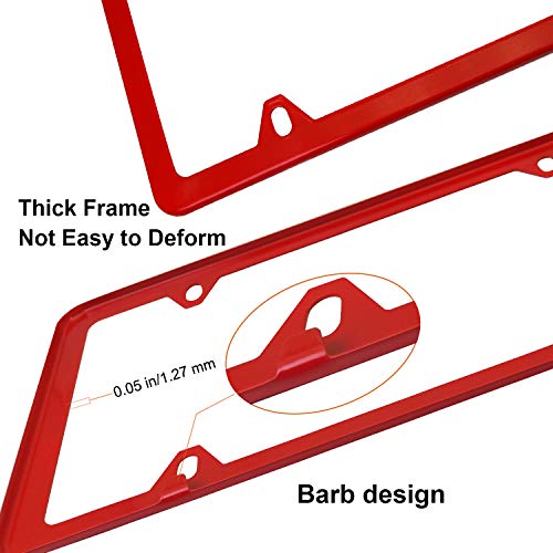 Aootf XE-FRAME Red License Plate Frames- Cute Car Tag Holders thumb #2