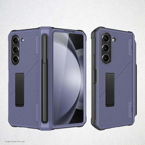 Samsung Galaxy Z Fold 5p ϏՌqWP[X Syz_[ƃXN[veN^[t t{fBیCrWuX^hJo[(Blue)