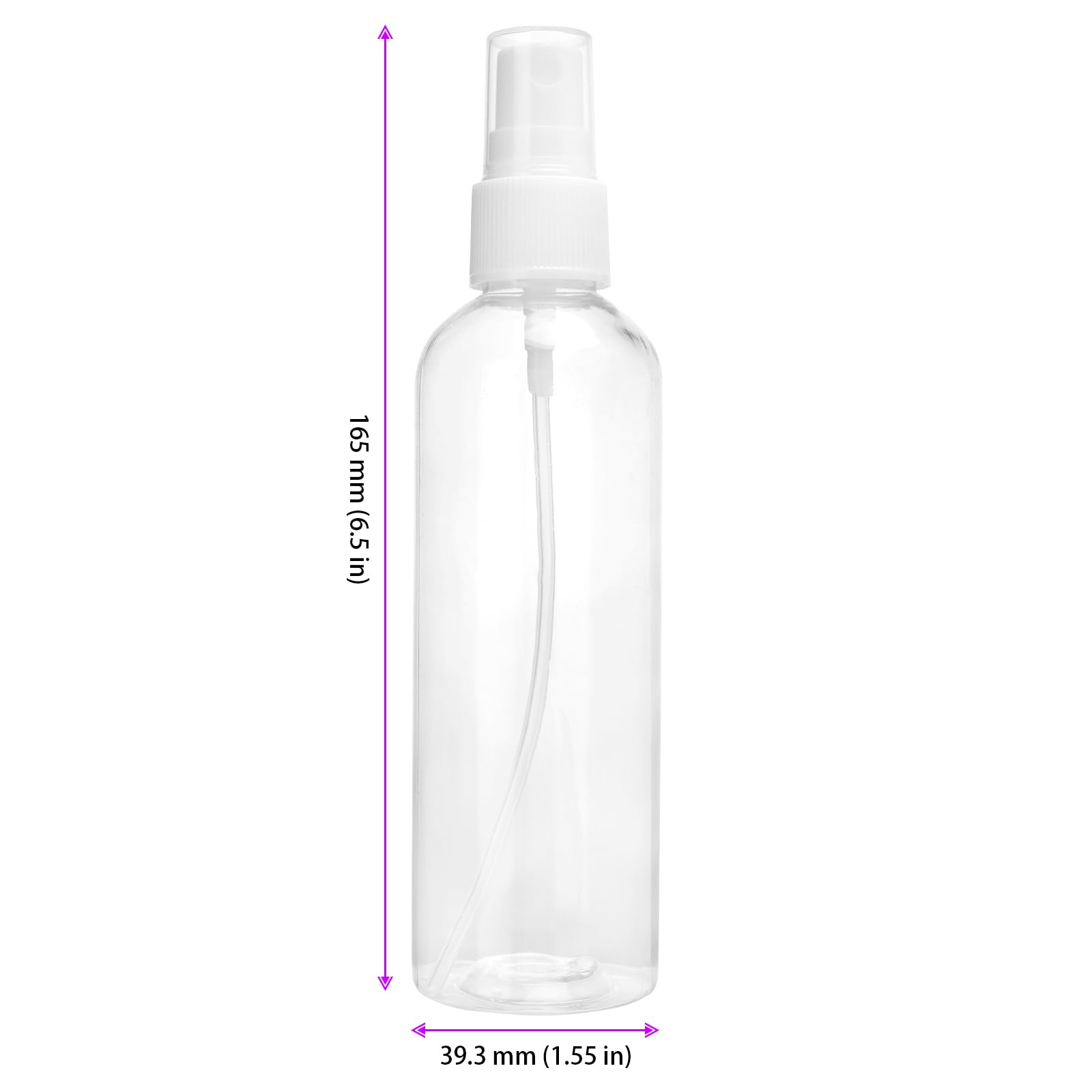 KEILEOHO Lot de 50 flacons spray vides 120 ml - Bouteilles spray vides transparentes en PET - Pour échantillons, maquillage, voyages, produits ménagers