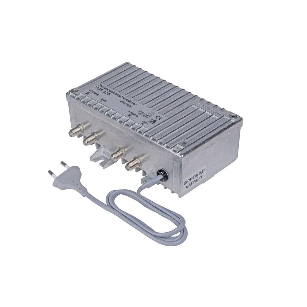 Kathrein VOS 32/F Hausanschluss-Verstärker (26/32 dB, 47-862 MHz, Prüfbuchse, regelbar, für Kabelfernsehen)