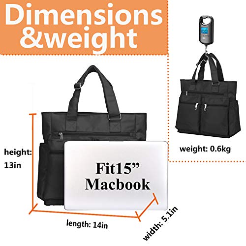 Volganik Rock Canvas Tote Bag Waterproof Nylon Multi Pocket Shoulder Bags Laptop Work Bag Teacher Purse And Handbags For Women & Men thumb #2