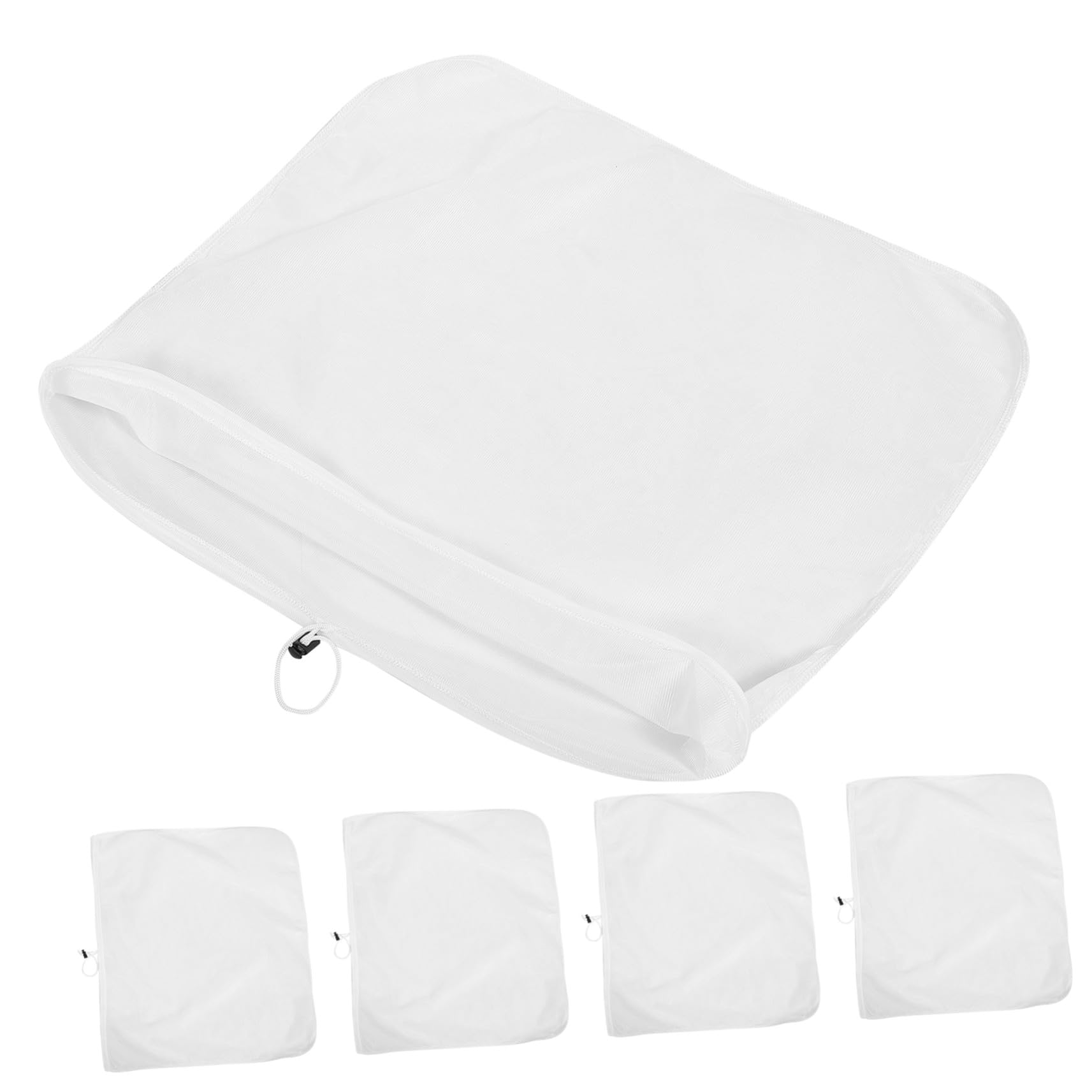 5 Piezas Bolsa Filtro Reutilizable Malla Fina para Leche Vegetal y Jugos Colador de Alimentos Multiusos con Cordón para Cocina y Elaboración Casera