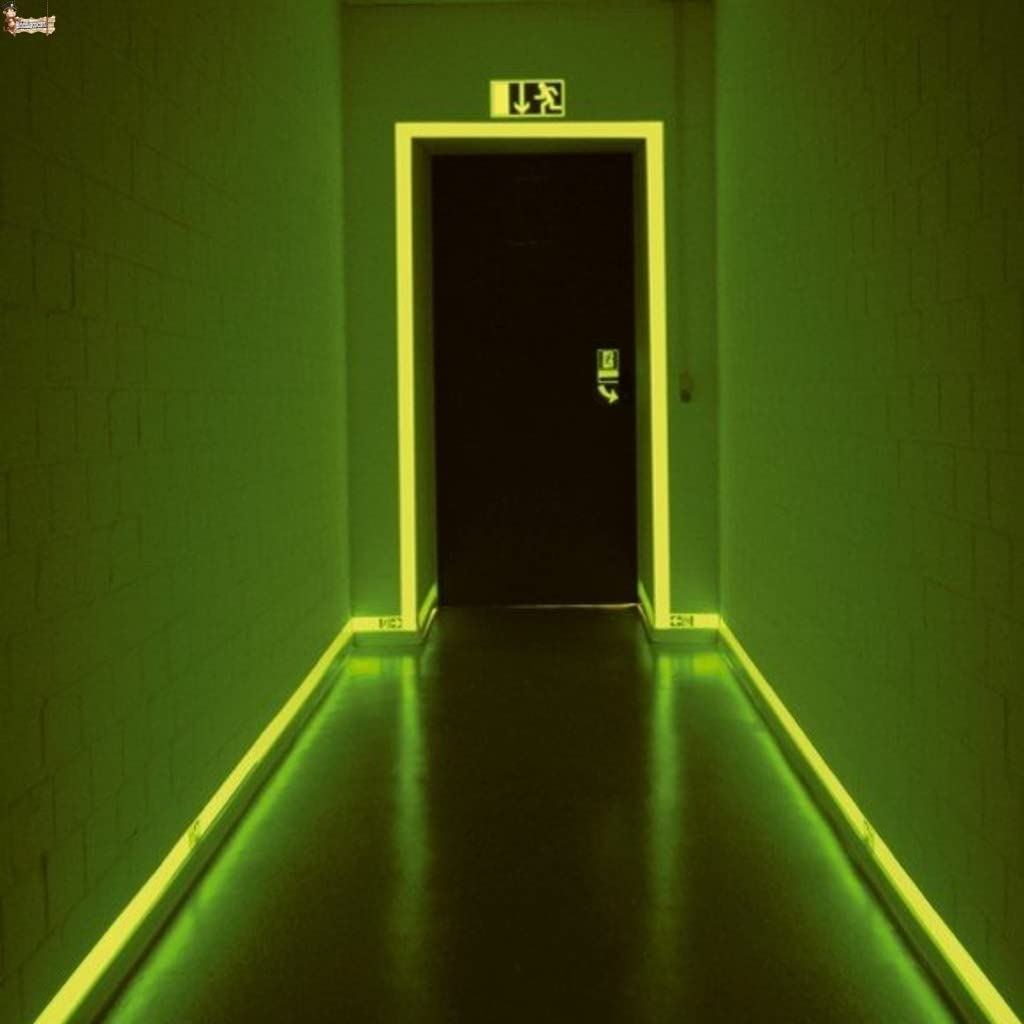 BricoLoco.com Cinta adhesiva fotoluminiscente. Luminiscente. 5 ROLLOS. Señalización, decorativa, suelos, puertas, escaleras. Luminosa brillante en ausencia de luz. (5, 10mts. X 25 mm.)
