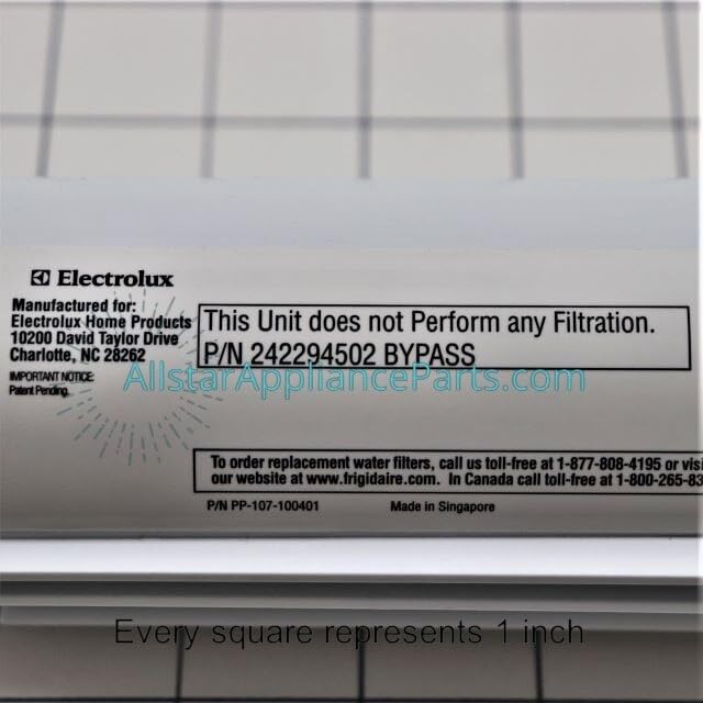 242294502 Refrigerator Water Filter Bypass 9" For WF3CB | Fridge.com
