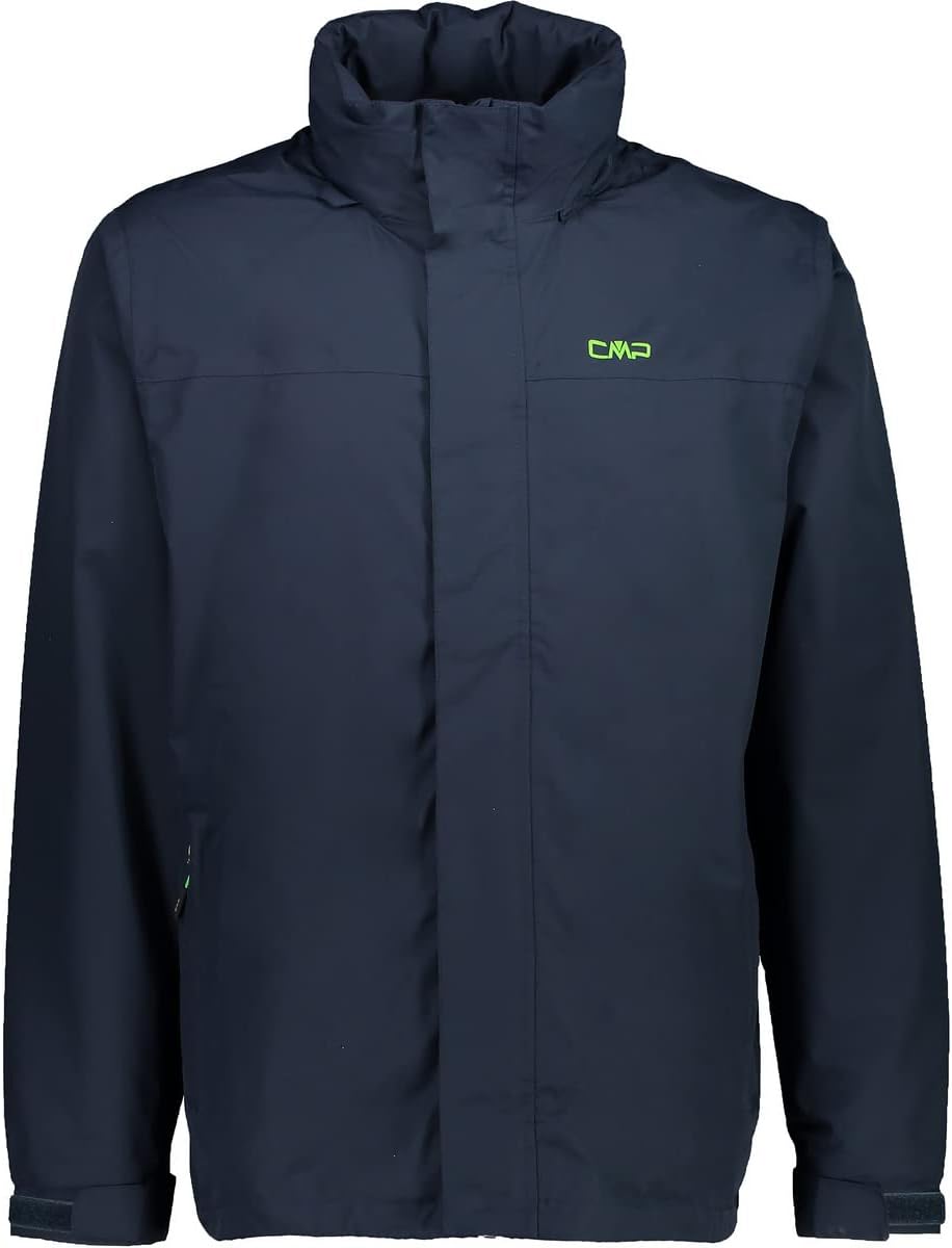 Giacca A Vento CMP Uomo Hoodie Button Rain - Impermeabile, Con Cappuccio E Bottoni, Per Outdoor