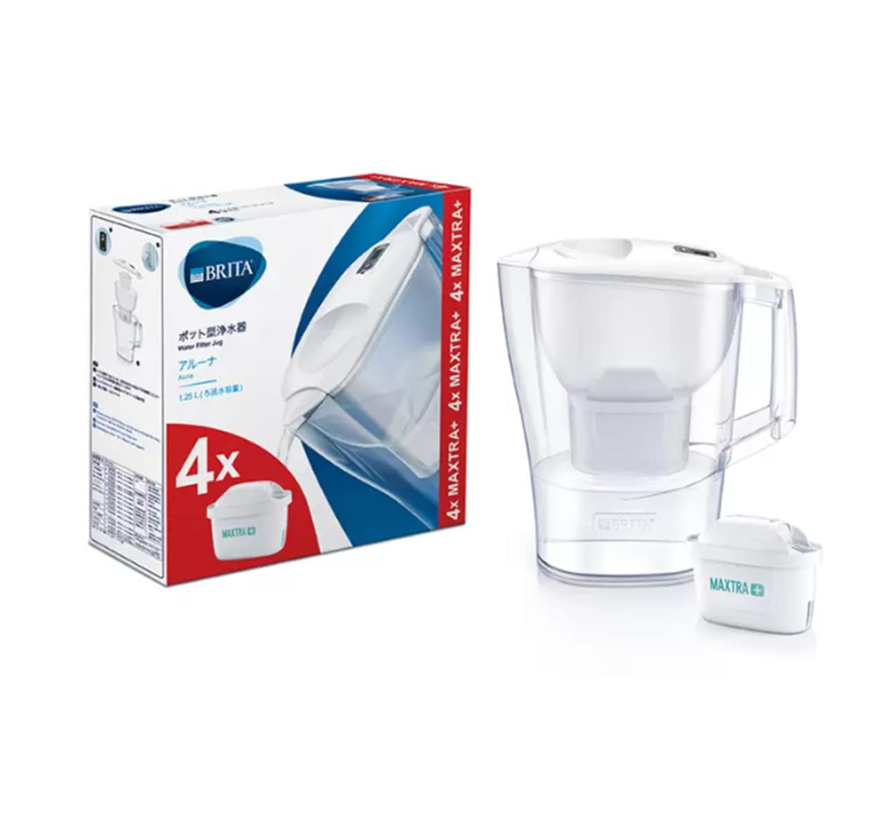 Amazon | ブリタ ポット型 浄水器 アルーナ 容量2.4L カートリッジ4個