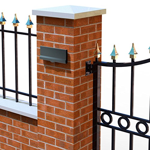 Qualarc Lib-Bl-Lm6-46 Liberty Rear Access Locking Mailbox With 4" To 6" Chute & Black Letter Plate #TOP1