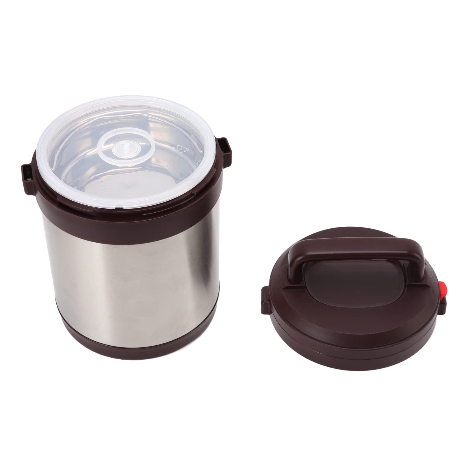 Tarro Térmico de Acero Inoxidable de 1,6 L para Alimentos, Almuerzo Aislado Portátil para el Trabajo Escolar, Picnic y Camping (Color acero inoxidable.)
