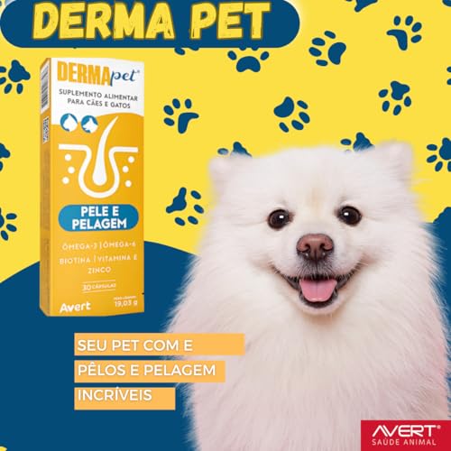 Dermapet Suplemento Alimentar Câes E Gatos Pêlo E Pelagem