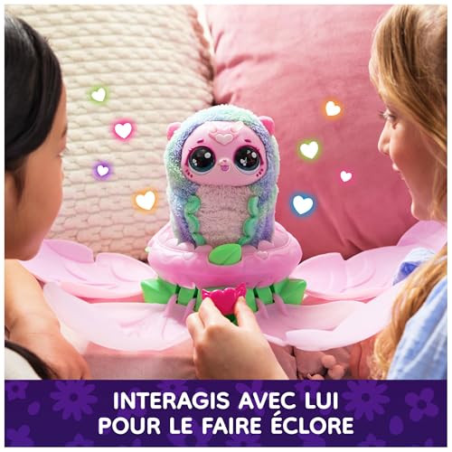 Hatchimals - Bloomables Ma Fleur Magique KittyFly - Chenille Papillon Double Éclosion À Répéter - Peluches Et Animaux Interactifs - 100 Sons & Réactions - Jouet Enfant 5 Ans Et + - Modèle Aléatoire