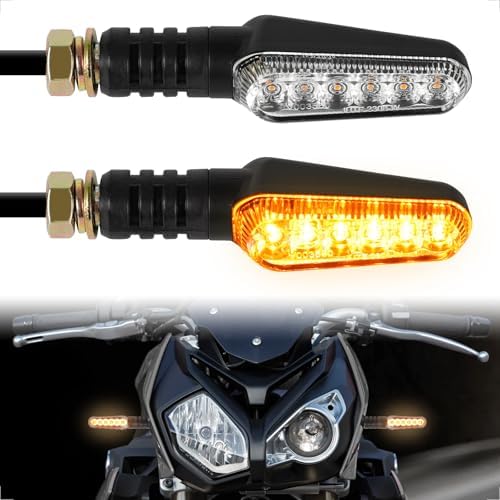 Clignotants Moto LED Universels - 4 Feux Ambre 12V Étanches - Compatible Scooter, Quad, VTT
