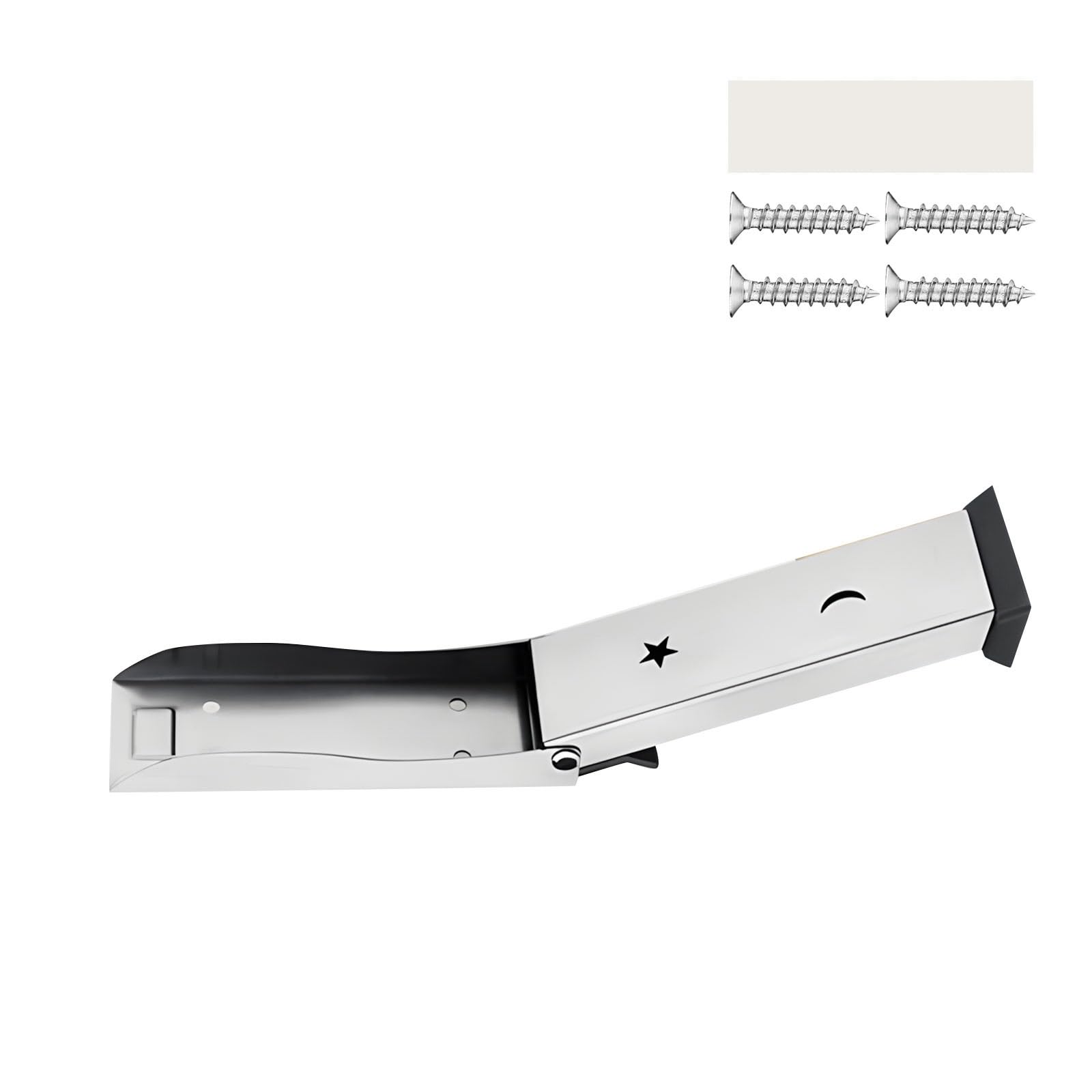 Cazstyk Silver Modern Stainless Steel Door Protector Prevents Slamming And Damage Excellent For Indoor Residential Commercial Spaces Heavy Duty Door Segment