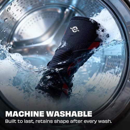 Image of Nivia Knitted Knee Support, for Men, for Gym, Knee Sleeves, Knee Braces Pair for Sports & Workout, Knee Cap, Knee Compression Knee Supporter for Exercise, Running, Cycling