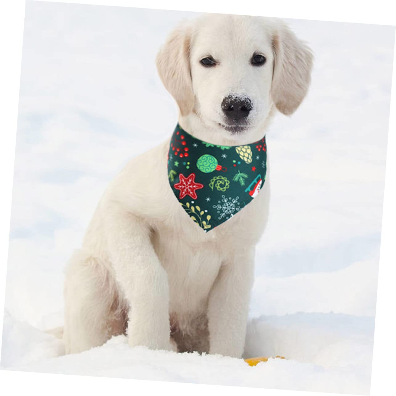 POPETPOP Lot De 3 Bavoirs Triangulaires De Noël pour Animaux De Compagnie Bandanas pour Chien Serviette De Cou pour Animaux De Compagnie Bavoirs De Noël pour Chien 4 Pièces X 3