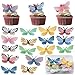 Shinybox 72 Pièces Papillon en Papier Cupcake Dessert Gâteaux Toppers, Cupcake Toppers Papillons Décoration, Gâteau Toppers Décoration, Décoration de Gâteau de Fête de Mariage, Fêtes (Papillon)