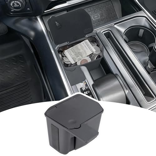 PIMCAR Upgrade Center Console Coin Box Organizer for 2021-2026 Ford F150 & 2022-2026 F150 Lightning Insert Accessories ABS Plastic Coin Holder