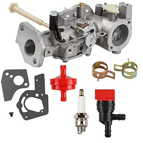 Carkio Carburetor Fuel Filter Spark Plug Shut Off Value Spark Plug Gasket Kit Replace for Briggs & Stratton 498298 692784 495951 492611 490533 495426 5hp Engines