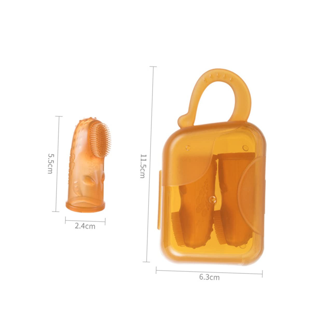 Anneome Toddler Toothbrushes Baby Finger Toothbrush Set Dual-Sided Oral Care Brush Teething Massager for Kids