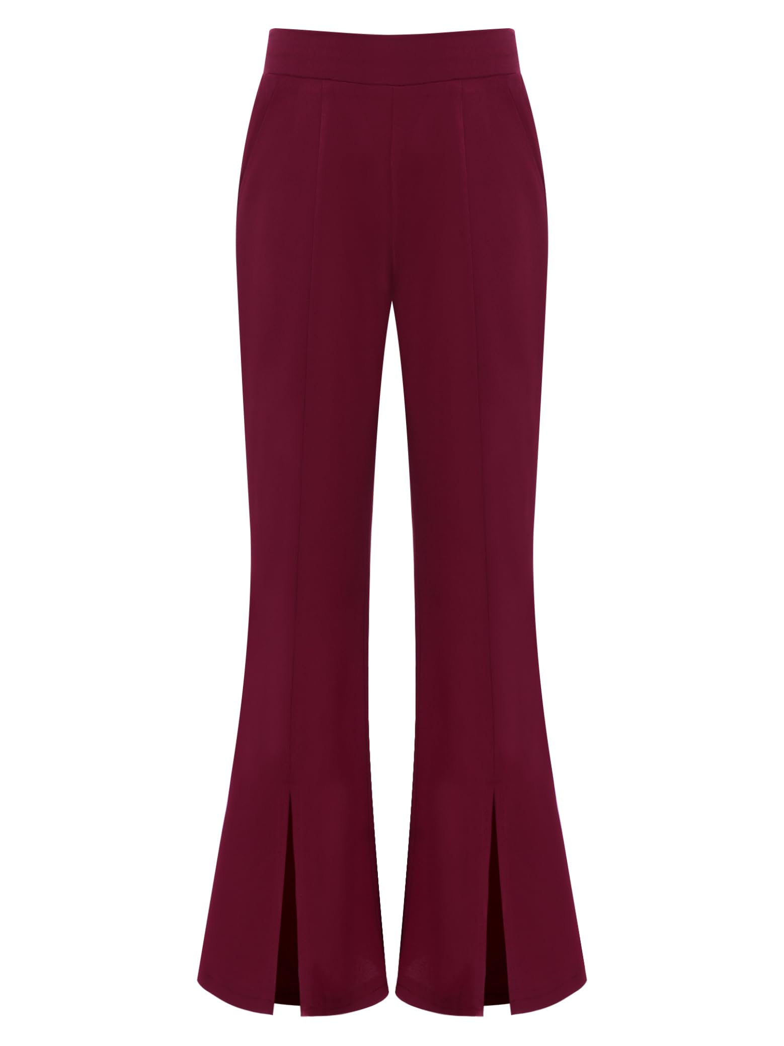 Pantalones de niñas elegantes corte recto con división sofisticada en tobillo 8