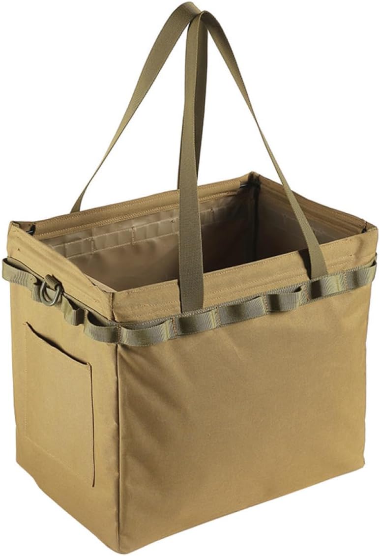Toddmomy Foldable Camping Storage Bag Handle Large Capacity Outdoor Tool Organizer Multi-functional for Hiking and Travel Waterproof Oxford Cloth