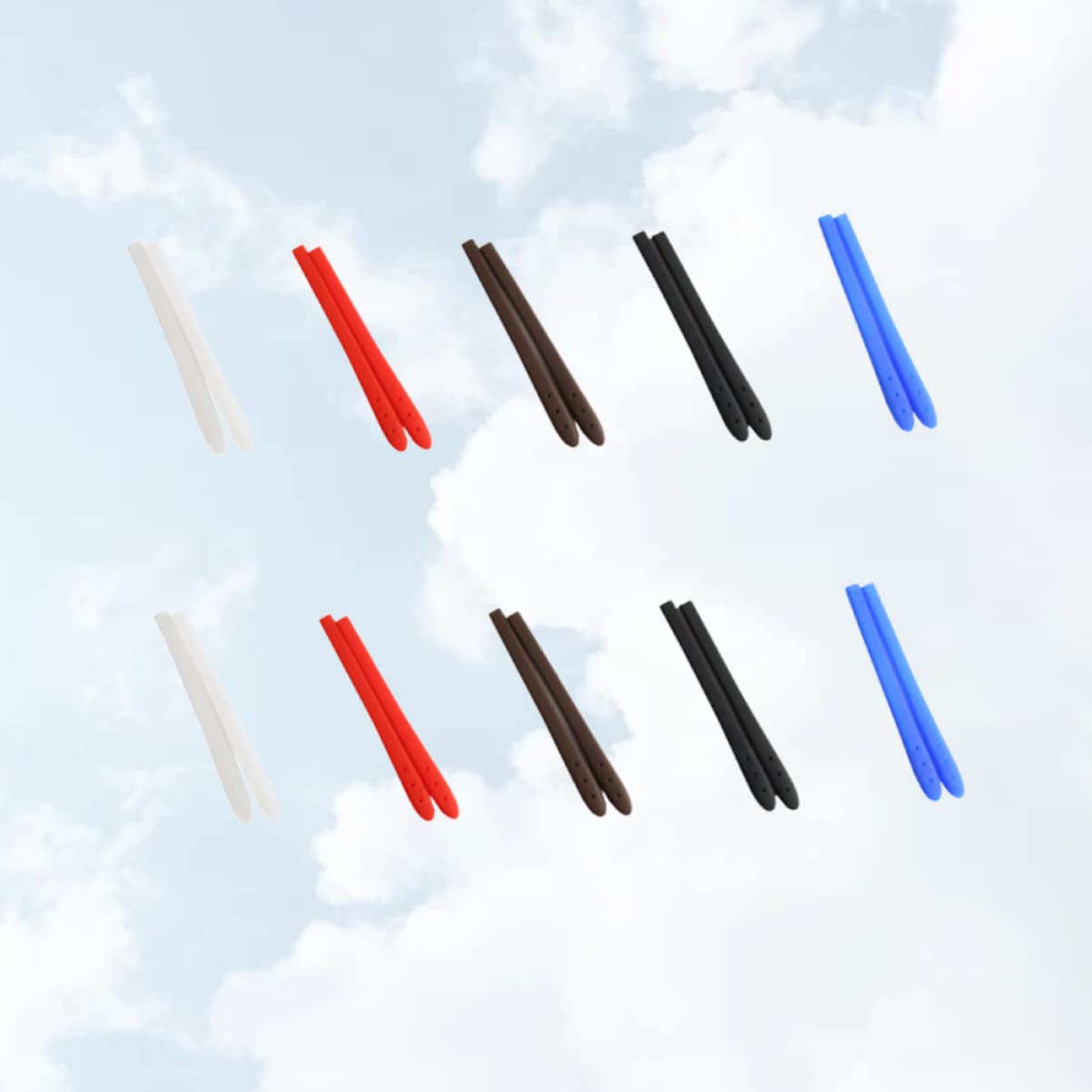 FOMIYES 10 Pairs Eyeglasses Accessories Eyeglass Sleeves Glasses Ear Grip Glasses Anti Holder Hip Pads Inserts Eyeglasses Leg Sleeve Eyeglasses Silicone Loop Boots Non-Slip Men and Women