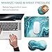 HOMKUMY Mouse Pad + Wrist Rest Support + Coaster, 3PCS Set Ergonomic Memory Foam Mousepad with Durable Anti-Slip Rubber Base for Office, Home & Easy Typing Pain Relief, Blue