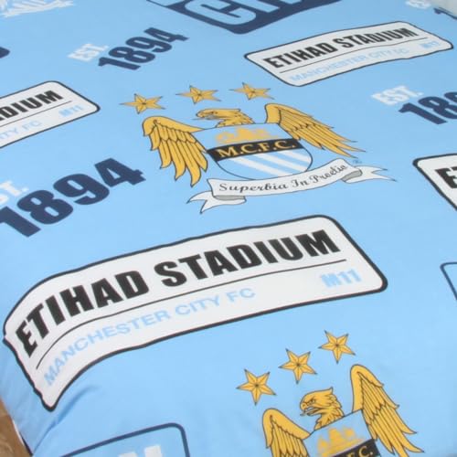 Manchester City F.C. Double Duvet Cover, Blue - Image 3