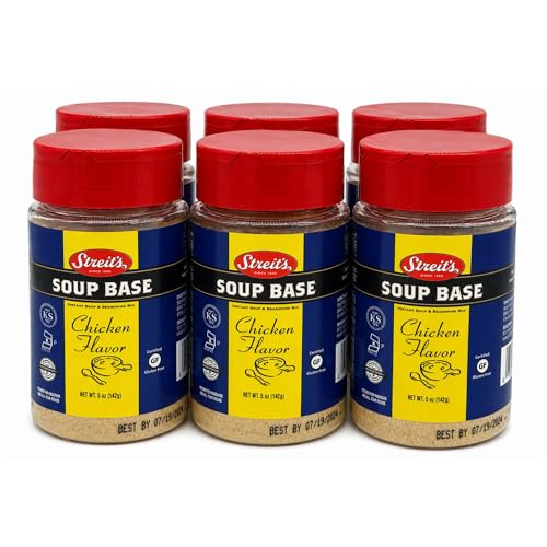 Streit’s Chicken Soup Base Mix, Instant Chicken Broth Powder, Soup & Seasoning Mix, Vegan, No MSG, Kosher Certified for Passover, Quick & Easy to Prepare (5oz, Pack of 6)