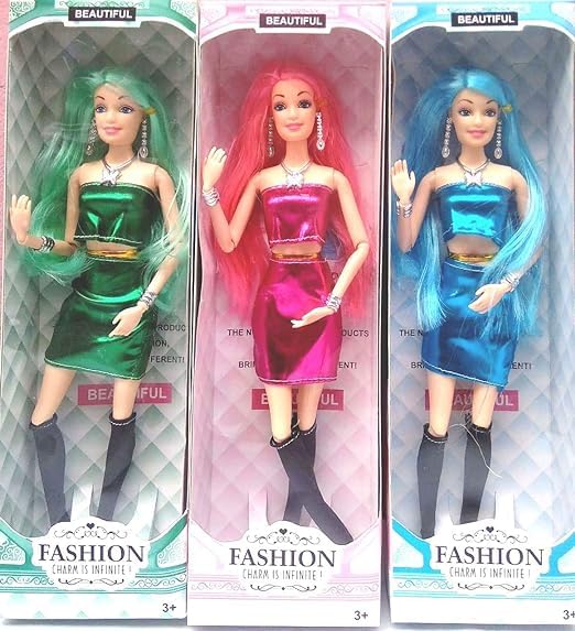 Cri8Hub 3 Pcs Movable&Joints Set Fashion Doll with Foldable Hands&Legs for Kids,Girls (Multicolor)(Pack of 3) Doll for Girls (B0CKZHPN72) Amazon Price History, Amazon Price Tracker