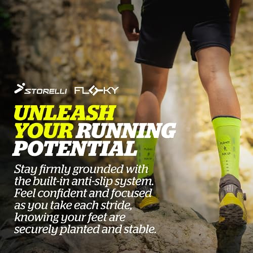 Image of Storelli Run Up Socks by Floky, Biomechanical Socks for Running, for Performance, Protect Against Injuries, Speed up Recovery
