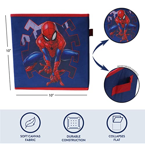 Image of Marvel Spiderman Set of 2 Durable Storage Cubes with Handles