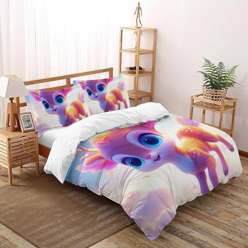 Housse de couette animaux imprimé 3D douce et sans repassage - 2