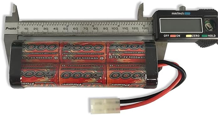 134X47X24Mm Nimh Battery 7.2V 5000Mah Battery for 1/16 Rc Tank Truck Car