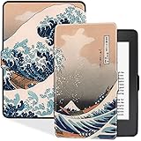 BOZHUORUI Slim Case for Kindle Paperwhite 5th/6th/7th Generation Prior to 2018 (2012-2017 Release,Model EY21 & DP75SDI) - Premium PU Leather Protective Cover with Auto Sleep/Wake (Surfing)