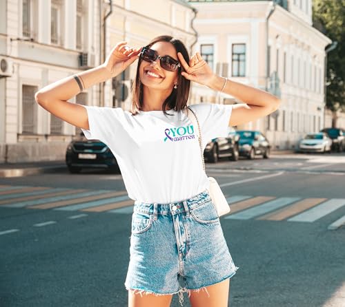 Suicide Awareness Shirt for Women - You Matter Womens Mental Health Awareness T-Shirt Casual Short Sleeve Tops4