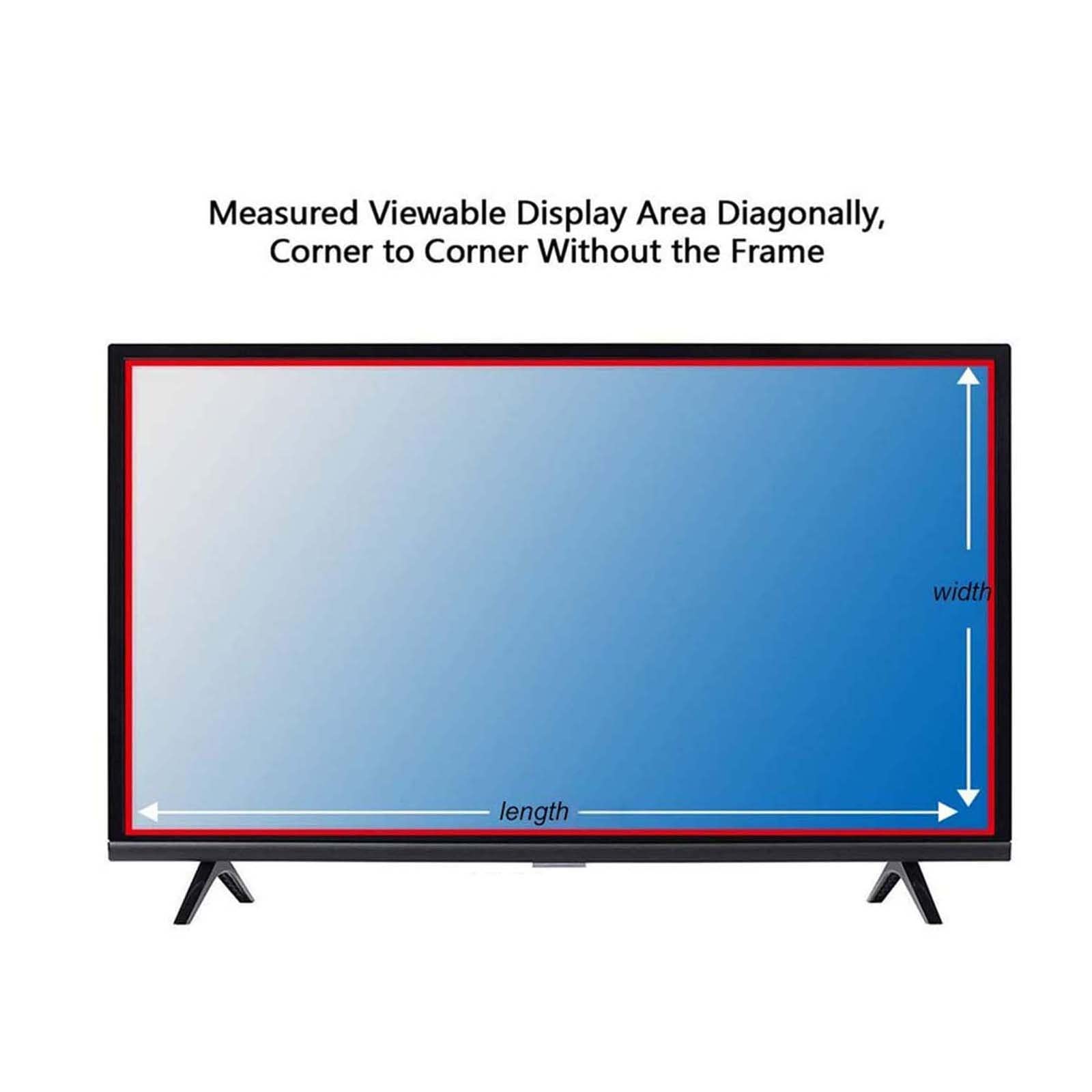HAMIMI 43-50 Pulgadas Mate TV Protector De Pantalla, Bloqueo De Luz UV y Azul De 380 a 495nm, Película Antiarañazos, para Monitor Led De Escritorio De Pantalla Ancha,Matte-50in(1095X616) mm