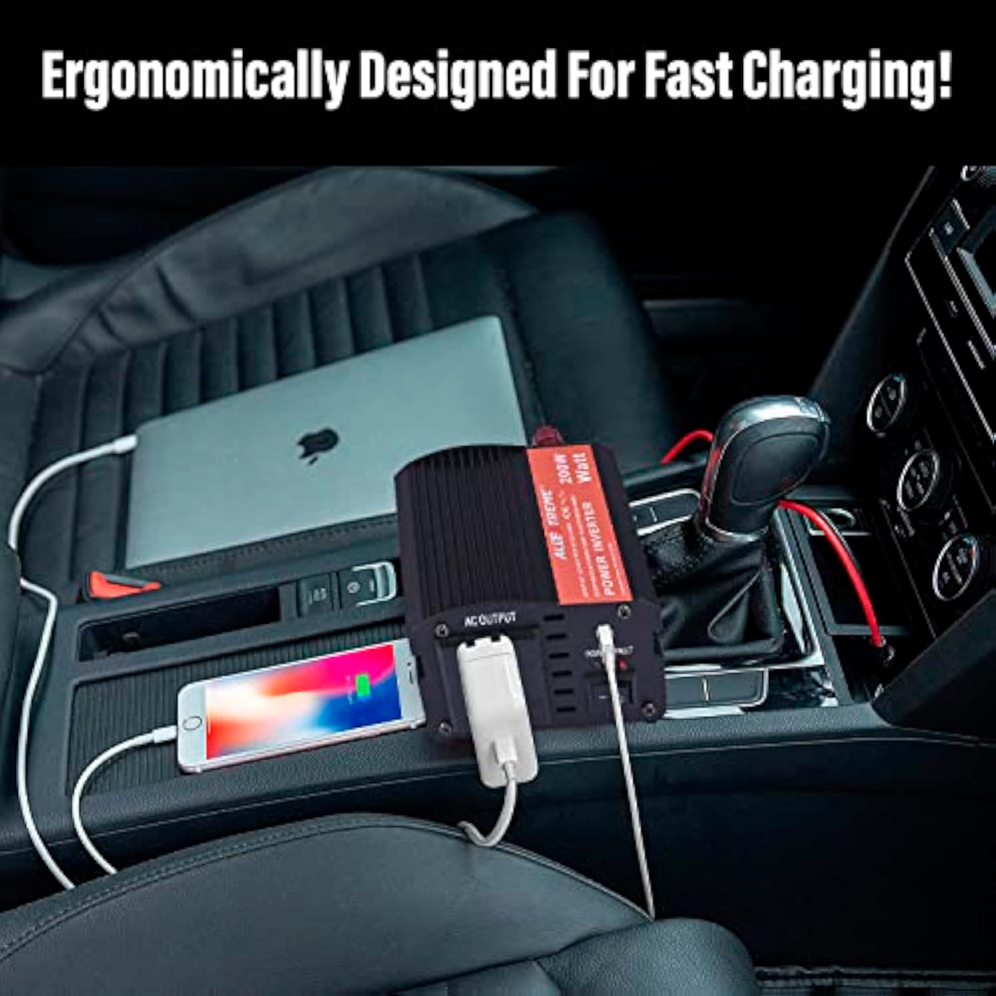 200W Heavy Duty Portable Power Inverter with USB Port