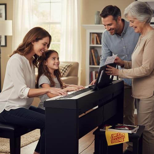 Image of Roland FP-10 88-Key Digital Piano Bundle with Sustain Pedal, Cover, Cable, Online Piano Lessons, Austin Bazaar Instructional Video and Polishing Cloth