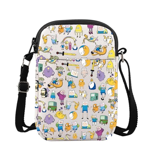 TGBJE Finn Cartoon Crossbody Purse Bags Animation Gift for Adventure Lover Grocery Bag