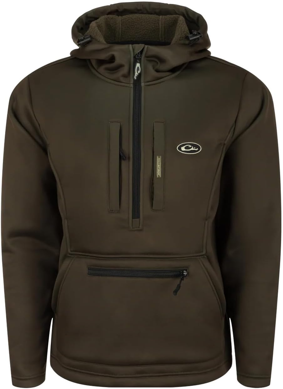 Drake Waterfowl Men's Ultimate Wader 1/4 Zip Hunting Warming Sherpa-Lined Breathable Water Repellent 4-Way Stretch Hoodie
