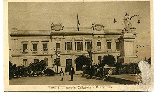 1928 Reggio Calabria Prefettura FP B/N VG ANIM Cartolina Postale