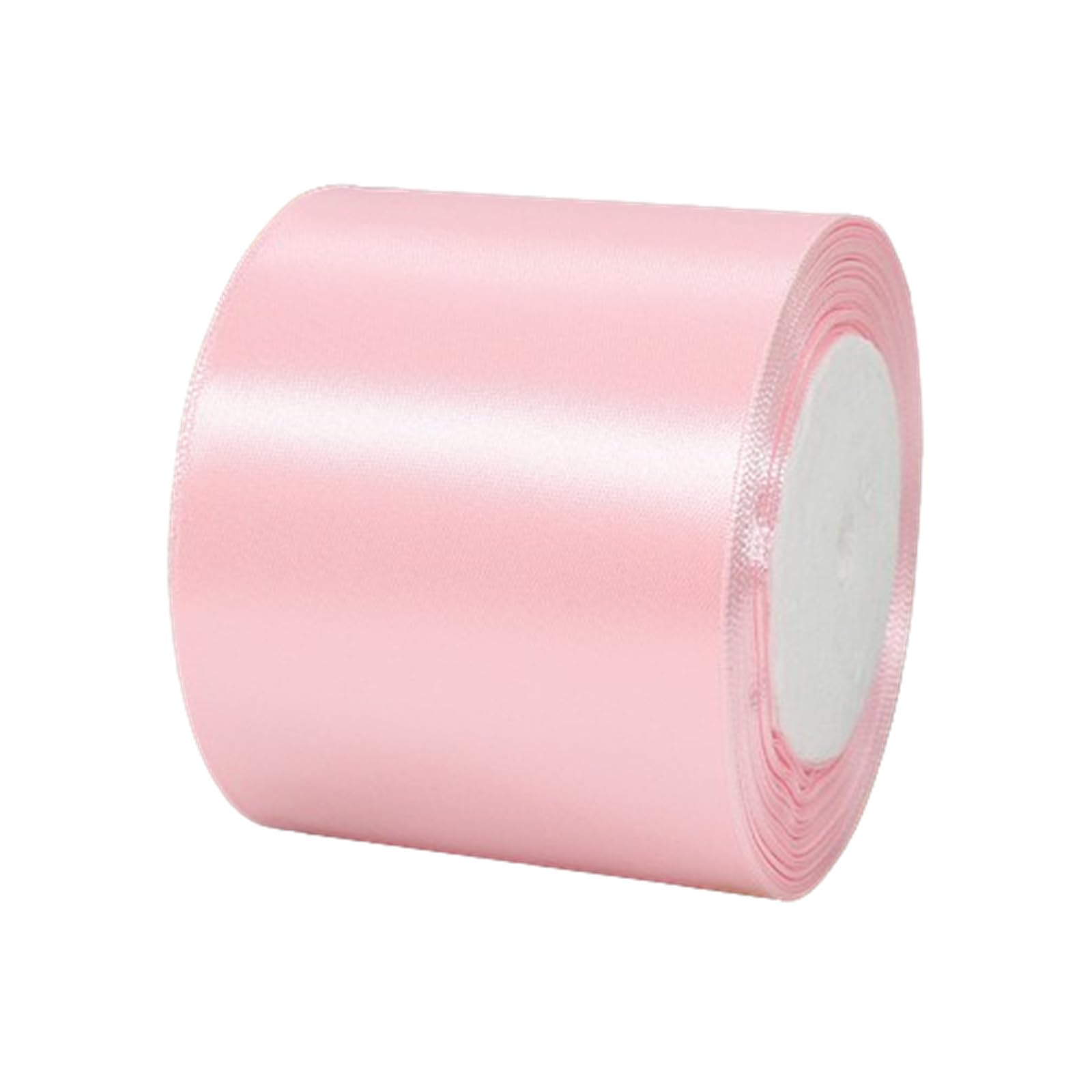 Light Pink Satin Ribbon 3 Inch x 25 Yards, Solid Color Fabric Silk Ribbon for Gift Wrapping, Hair Bows, Easter Crafts, Wreaths, Floral Bouquets, Chair