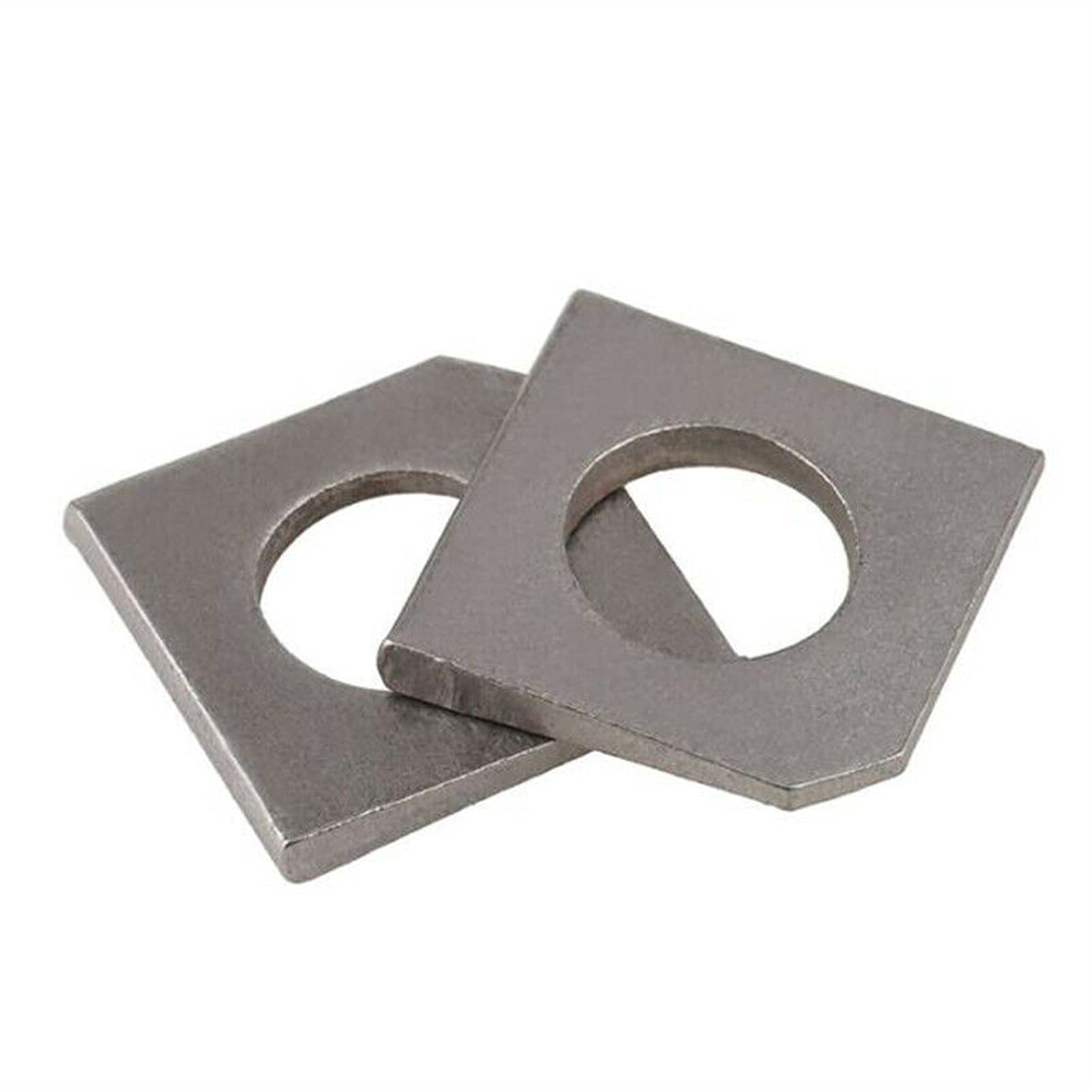 Zkenshan-washers M6-M30 Square Bevel Washers 304 Stainless Steel Square Taper Gasket for Slot Section, Good wear Resistance (Inner Diameter : M24(1pcs))