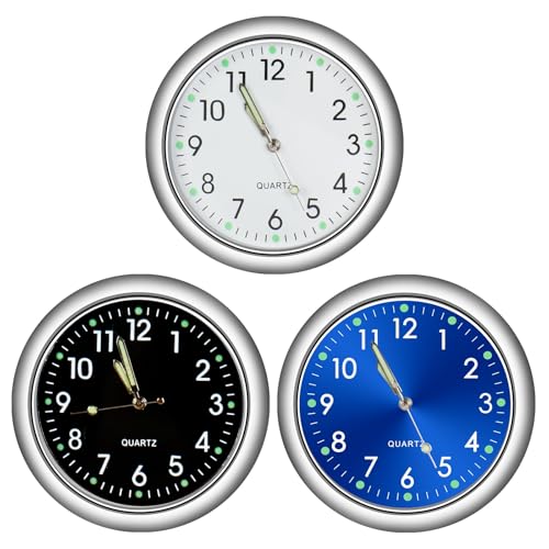 YOUNGFLY Mini Car Clock, Luminous Tiny Analog Clocks for Bike Boat Motorcycle Home Vehicle