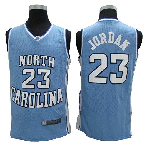 XH-Sport North Carolina University Edition 23# Michael Jordan Classic - Ropa de baloncesto para hombre, diseño vintage y transpirable, color A, tamaño L(180CM/75~85Kg)